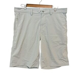 Tasc Bamboo Golf Tailored Shorts Flat Performance Gray Athletic 9" Inseam Men 35